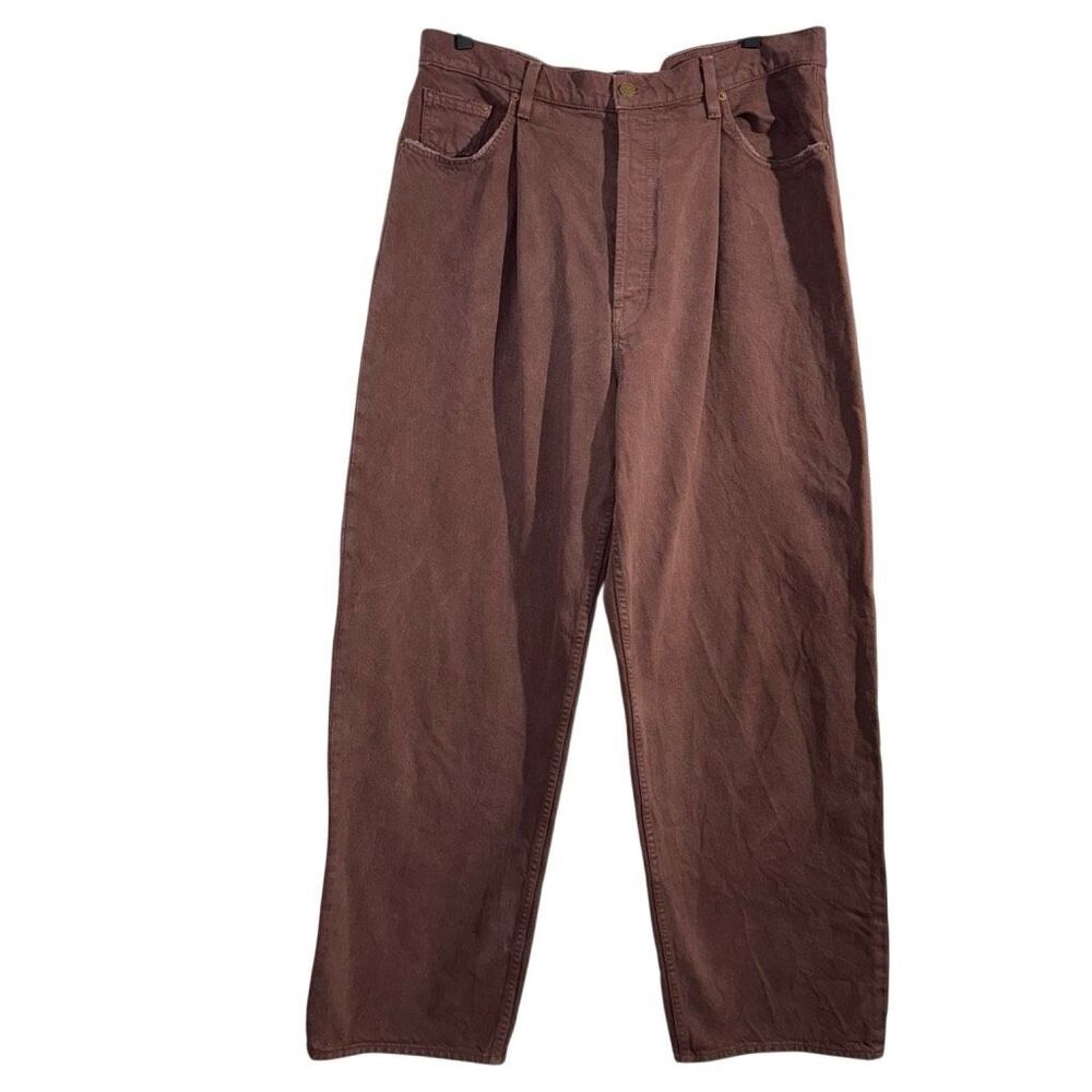MOTHER SNACKS! The Pleated Fun Dip Puddle Jean 34 - Picture 4 of 13